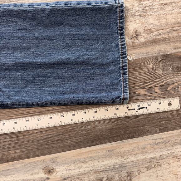 American Eagle Mid Wash Blue Mens 33x31 Cowboy Boot Cut Cotton Denim Jeans y2k - Picture 6 of 9